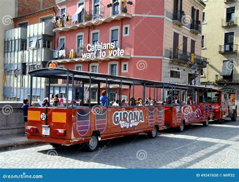 Tourist Train Service In Girona, Spain Editorial Image - Image: 49347650