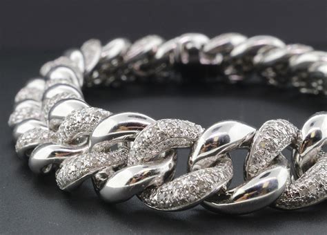 Miami Cuban Diamond Bracelet Mens .925 Sterling Silver 8" Pave Round Cut 3 Ct. | eBay