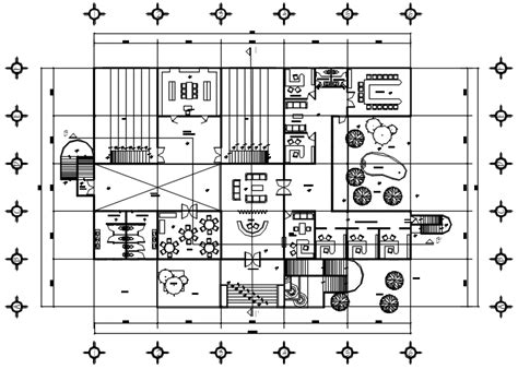 Office Furniture Layout Plan - Cadbull