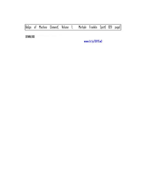 Design of Machine Elements Volume 1 | PDF | Engineering | Mechanical ...