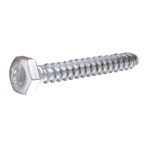 Everbilt 1/4 in. x 1-1/4 in. Hex Zinc Plated Lag Screw (100-Pack) 804640 - The Home Depot