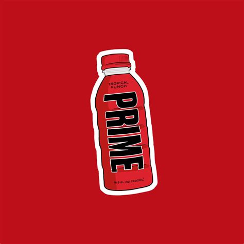 Red Prime Sticker Drink Prime Prime Hydration KSI Logan Paul KSI Prime ...