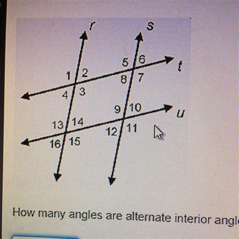 How many angles are alternate interior angles with angle 9? Brainliest ...