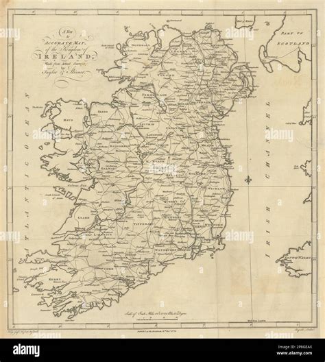 A New & Accurate Map of the Kingdom of Ireland, by Taylor & Skinner ...