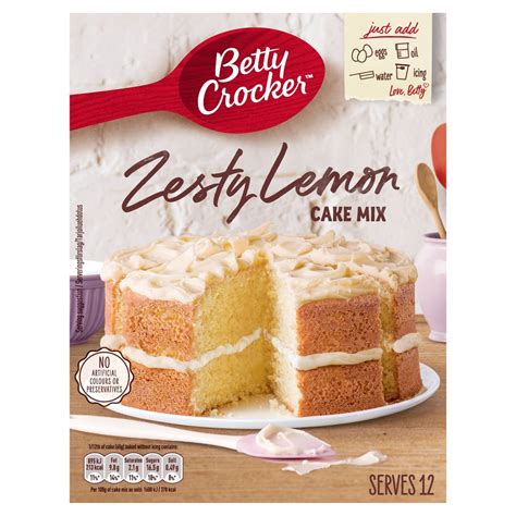 Betty Crocker Zesty Lemon Cake Mix 425g | British Essentials | Reviews ...