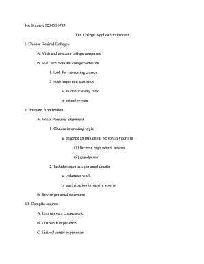 Example Alphanumeric Outline - Fill and Sign Printable Template Online