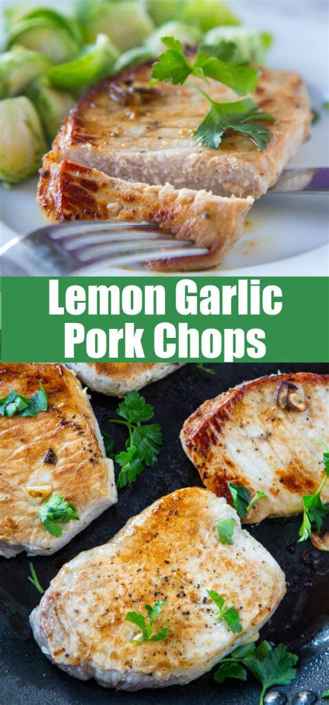 Lemon Garlic Pork Chops - Dinners, Dishes, and Desserts