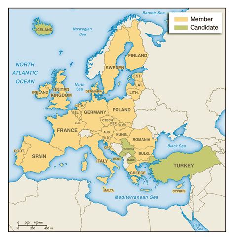 Detailed Map Of Europe