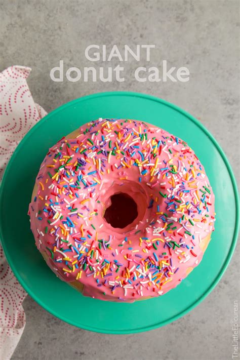 Giant Donut Cake (Homer Simpson Sprinkles Donut)-The Little Epicurean