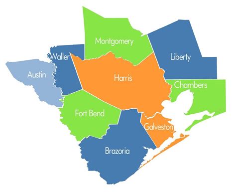 Houston county map - County map of Houston (Texas - USA)