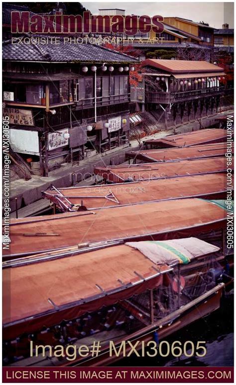 Photo of Sightseeing pleasure boats on Uji River in Uji Japan | Stock ...