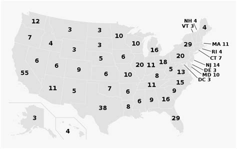 Blank Electoral College Map, HD Png Download - kindpng