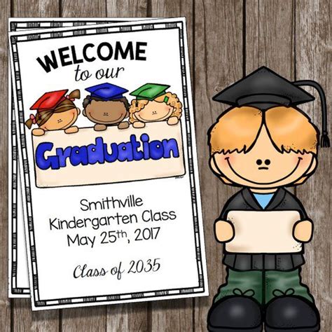 Graduation Program EDITABLE Kindergarten Preschool Prek Pre-k ...