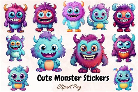 Cute Monster Stickers Bundle