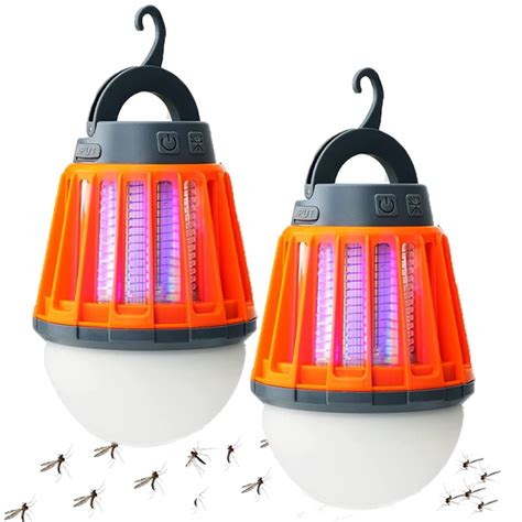 2PACK Bug Zapper Bulb - 2-in-1 Waterproof, Rechargeable Bug Zapper ...