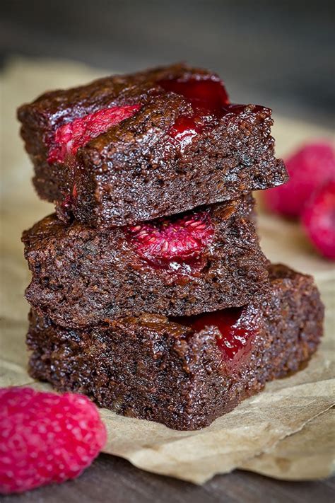 Fudgy Raspberry Brownies ~Sweet & Savory