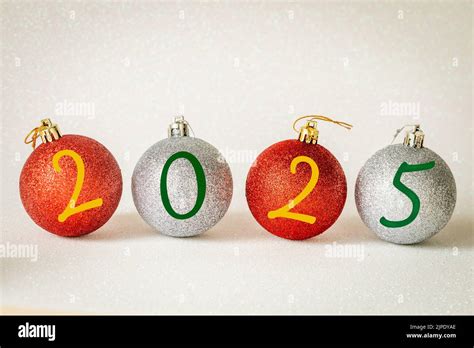 Happy New Year 2025, Creative concept, Christmas beautifully shiny ...