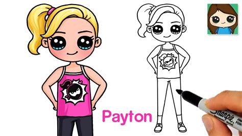 Cómo dibujar a Payton Myler | Televisión Ninja Kidz