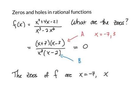 9.1.2 Zeros in rational functions - YouTube