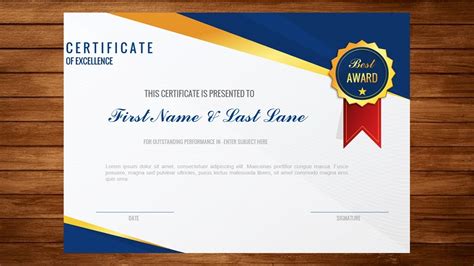 Award Certificate Template Powerpoint – CC Alcala Norte