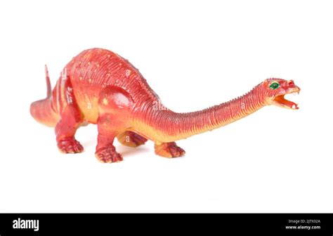 Toy dinosaur on white background Stock Photo - Alamy