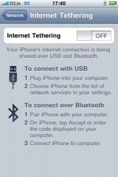 iPhone USB Tethering | Ubergizmo