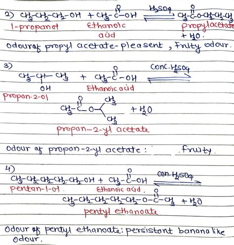 [Solved] Esterification Reactions Ethanol+ Ethanoic Acid + Sulfuric Acid=... | Course Hero