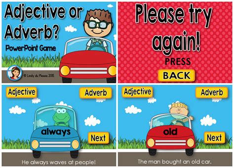 Product Preview Adverbs, Adjectives, Powerpoint Games, Preview, Student, Olds