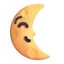 Last Quarter Moon Face 3d Icon | FluentUI Emoji 3D Iconpack | Microsoft