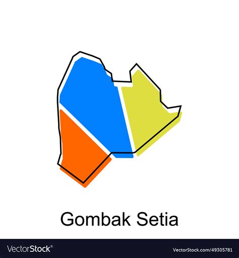 Map city of gombak setia design malaysia Vector Image