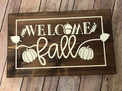 Welcome Fall Wood Sign Fall Decor Autumn Decor | Etsy