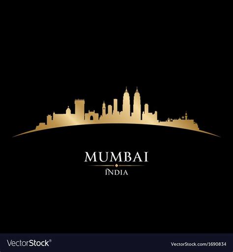 Mumbai India city skyline silhouette. Download a Free Preview or High ...