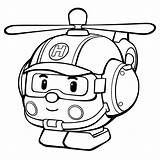 Robocar Poli Rescue Helicopter Coloring Page  Free Printable sketch template