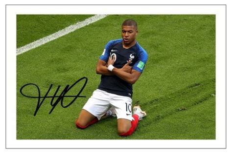 KYLIAN MBAPPE FRANCE WORLD CUP 2018 SOCCER SIGNED AUTOGRAPH PHOTO PRINT ...