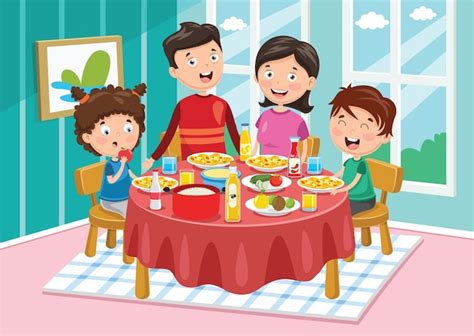 Top 120+ Family eating together cartoon - Tariquerahman.net