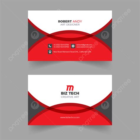 Modern Red Vector Business Card Design Template Download on Pngtree