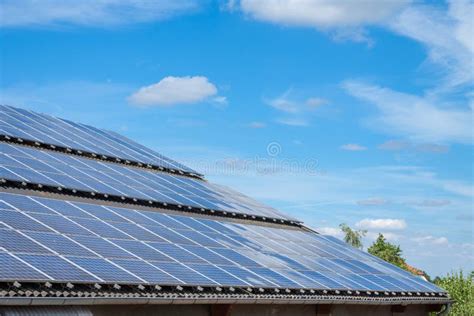 Roof of a Barn with Solar Panels Stock Photo - Image of green, energy: 146676350