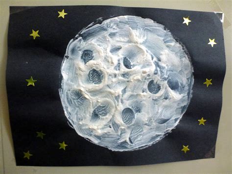 Choices for Children: Textured Moon Paintings