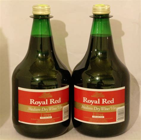 2 BOTTLES OF ROYAL RED MEDIUM DRY WINE