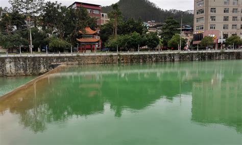 The polluted 'blood red' river in Guangxi is again clean and clear with no impact on the ...