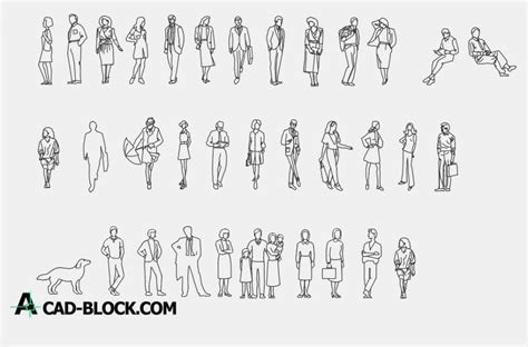 CAD Block human figures DWG - Free CAD Blocks