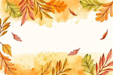 Premium Vector | Watercolor autumn background