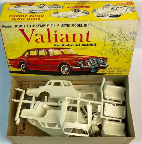 Lot - Vintage 1960 Premier Products Co Valiant 1/32 Scale Model Kit UNBUILT