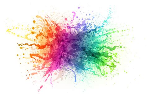 Rainbow Paint Splash Stock Illustration - Download Image Now - iStock