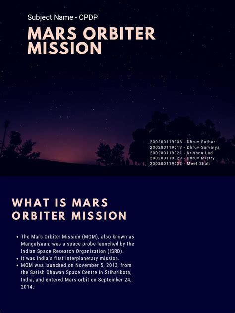 Mars Orbitor Mission | PDF | Solar System | Sky