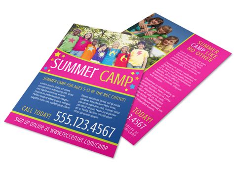 Summer Camp Sign Up Flyer Template | MyCreativeShop