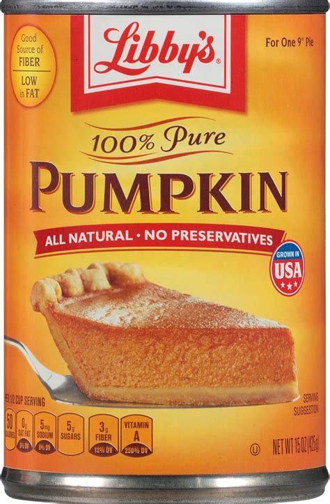 Libbys 100% Pure Pumpkin Pie Filling 425 g (Pack of 4): Amazon.ca ...