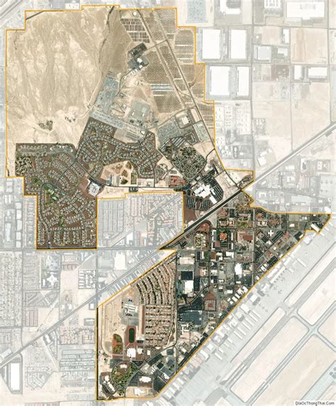 Map of Nellis AFB CDP - Thong Thai Real