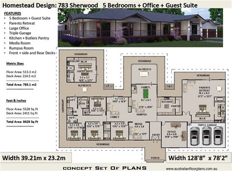 783 M2 8428 Sq Foot 6 Bedroom House Plan 783 Sherwood - Etsy