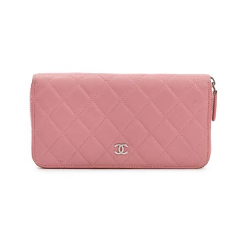 Chanel Pink Lambskin Leather Classic Long Zipped Wallet – Oliver Jewellery